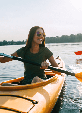 a person kayaking